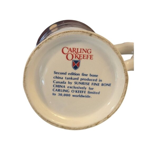 Carling OKeefe Vintage Tankard Beer Stein Mug Fine Bone China Skating Scene - Picture 5 of 6